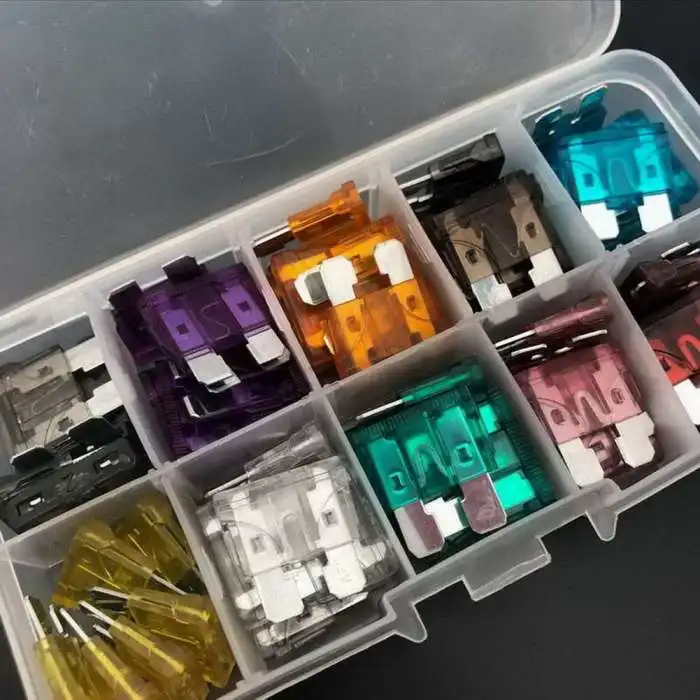 50PCS Medium Car Fuse Zinc Foil Fuse Box for Automotive Electric Vehicles Car Styling