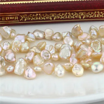 

Genuine wholesale 5strands 7-8*10-13mm culture silver pink keshi baroque pearl strands loose beads women lady jewelry DIY