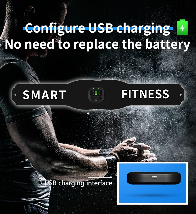 2020 Smart Abdominal Muscle Stimulator Massager Belt EMS Fashion Belt Wireless Vibro Electric Massage Physiotherapy Shiatsu Abs