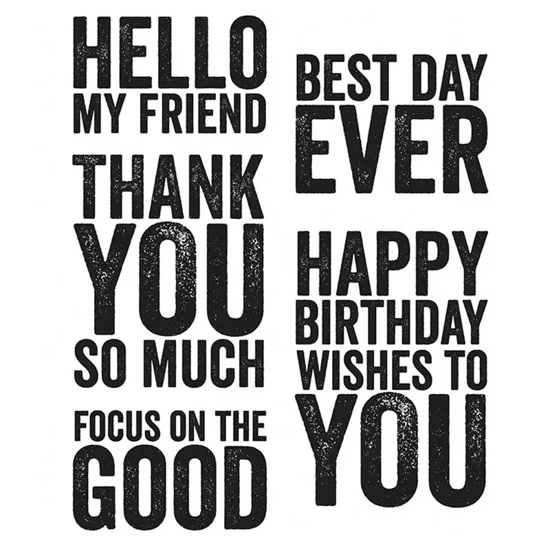 "Hello Friend"Transparent Silicone Clear Stamp For Scrapbooking DIY Craft Soft Stamp Albums Handmakes New 30