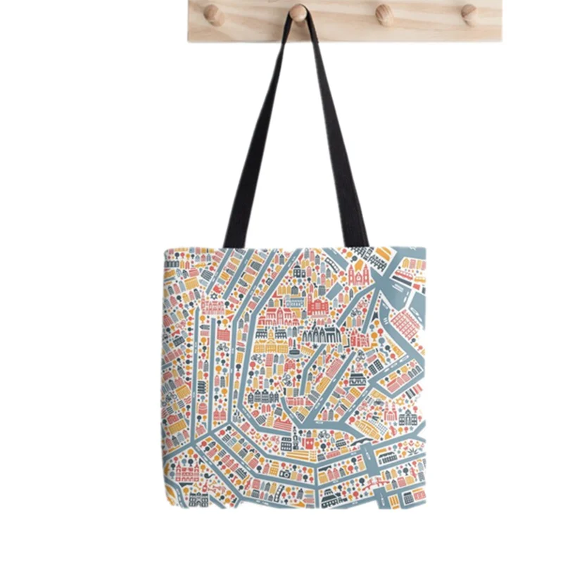2021 Shopper At sea Tote Bag Printed Tote Bag women Harajuku shopper handbag girl Shoulder shopping bag Lady Canvas Bag