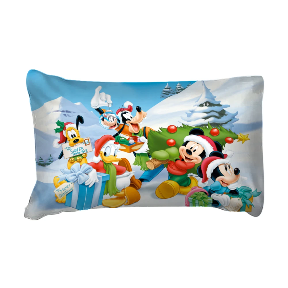 Disney Рождество Микки Минни постельное белье 3D мультфильм пододеяльник наволочка queen King Размеры домашний текстиль для взрослых детей подарок