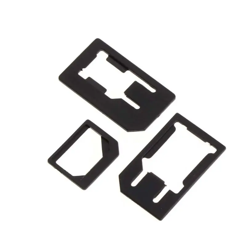 3 в 1 ультратонкий Nano Micro Стандартный адаптер sim-карты адаптер и инструменты для Iphone 4 4s 5 черный XDA1174
