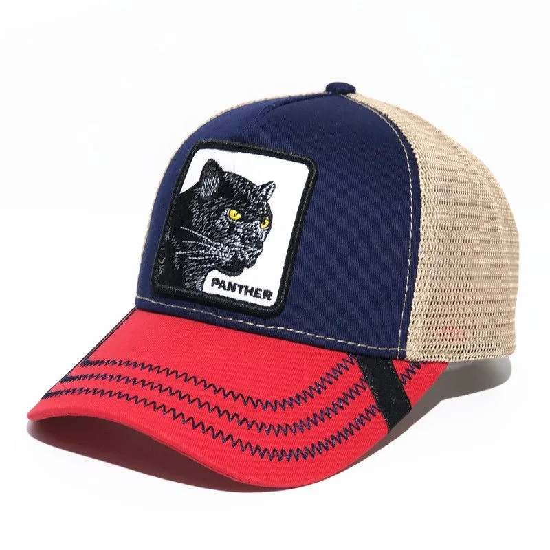 New Baseball Cap Animal EmbroideryAnime Cute Embroidery Summer Mesh Men's Ms. Outdoor Sunshade Truck Driver hats FITS Goorin² - Цвет: 34