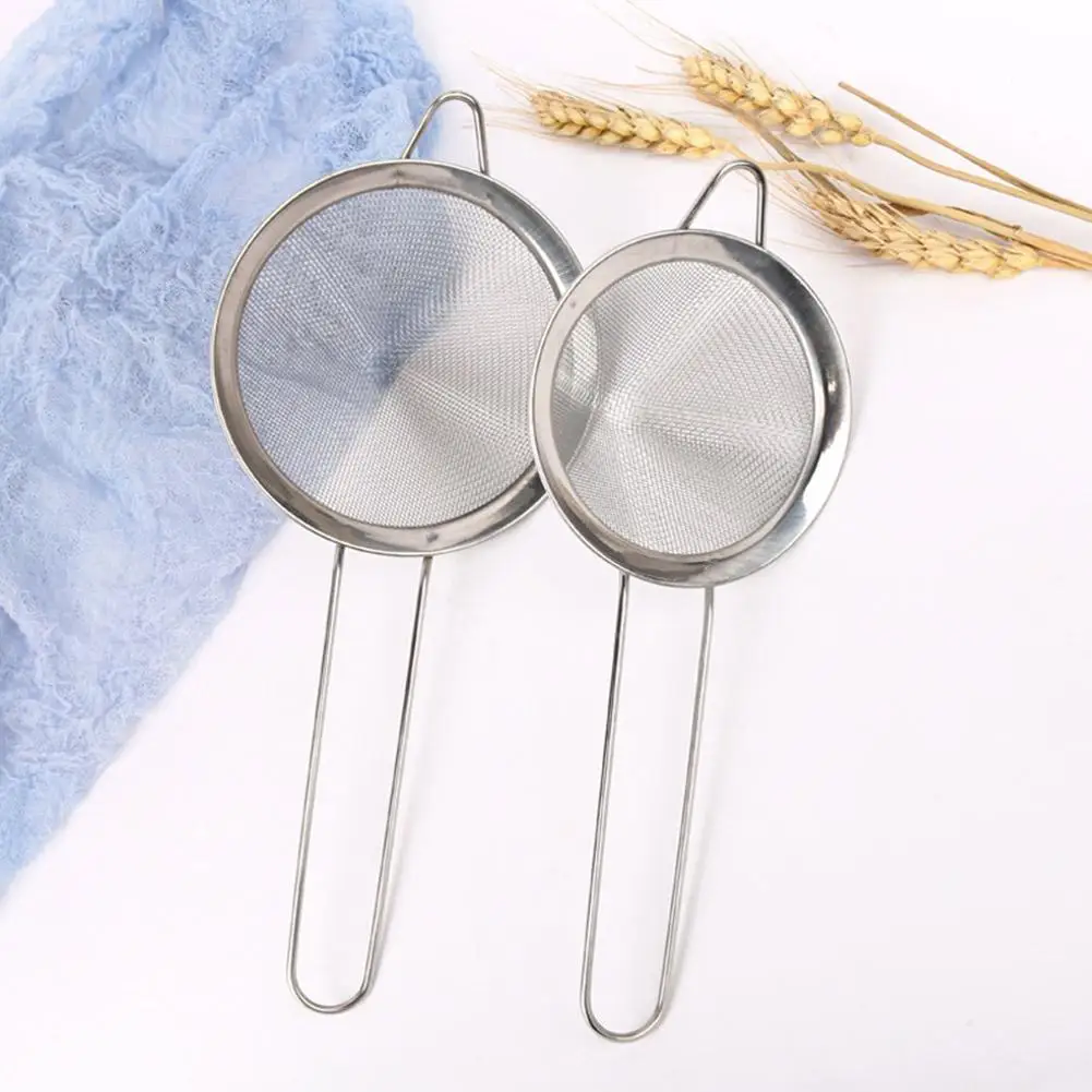 

Wire Fine Mesh Sieve Oil Strainer Stainless Steel Flour Kitchen For Filtering Sifter Colander DIY Food Strainer Multiple Si C8L6
