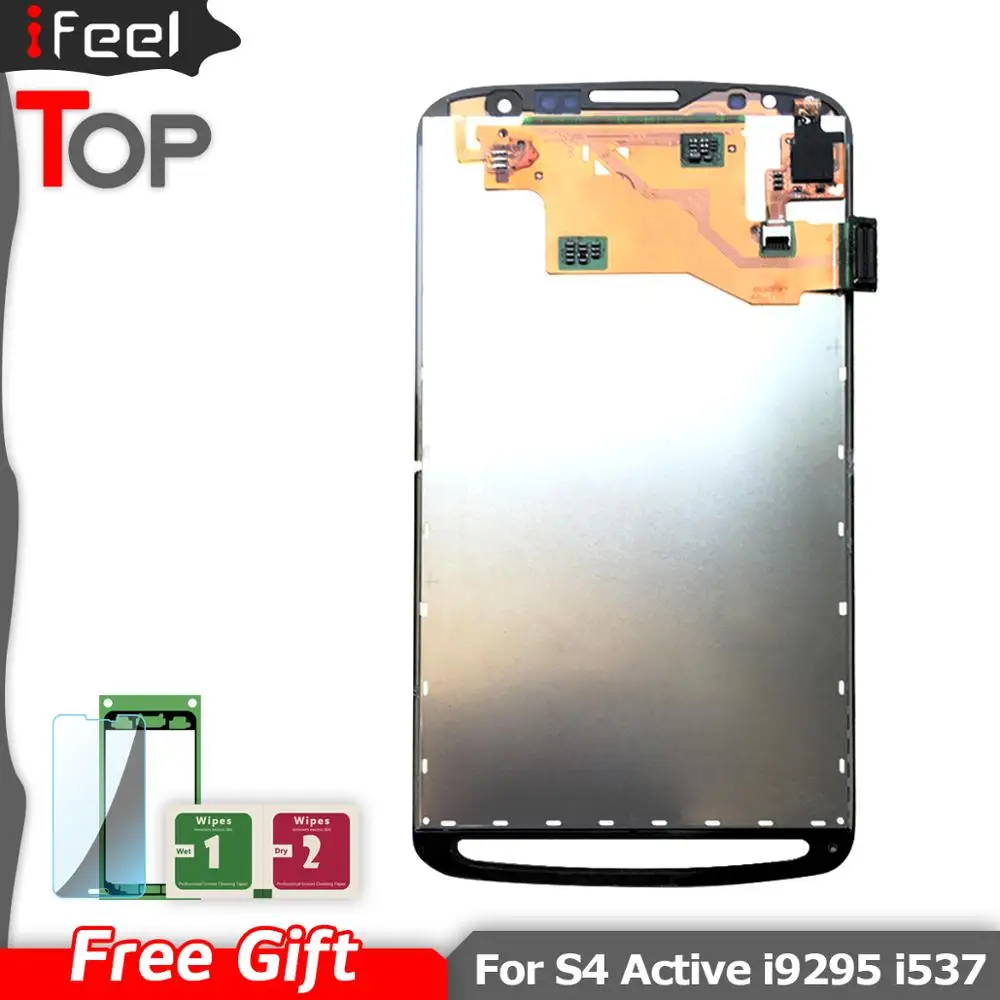 ЖК-дисплей Super AMOLED для Samsung Galaxy S4 Active i9295 i537 с сенсорным экраном в сборе серый/белый