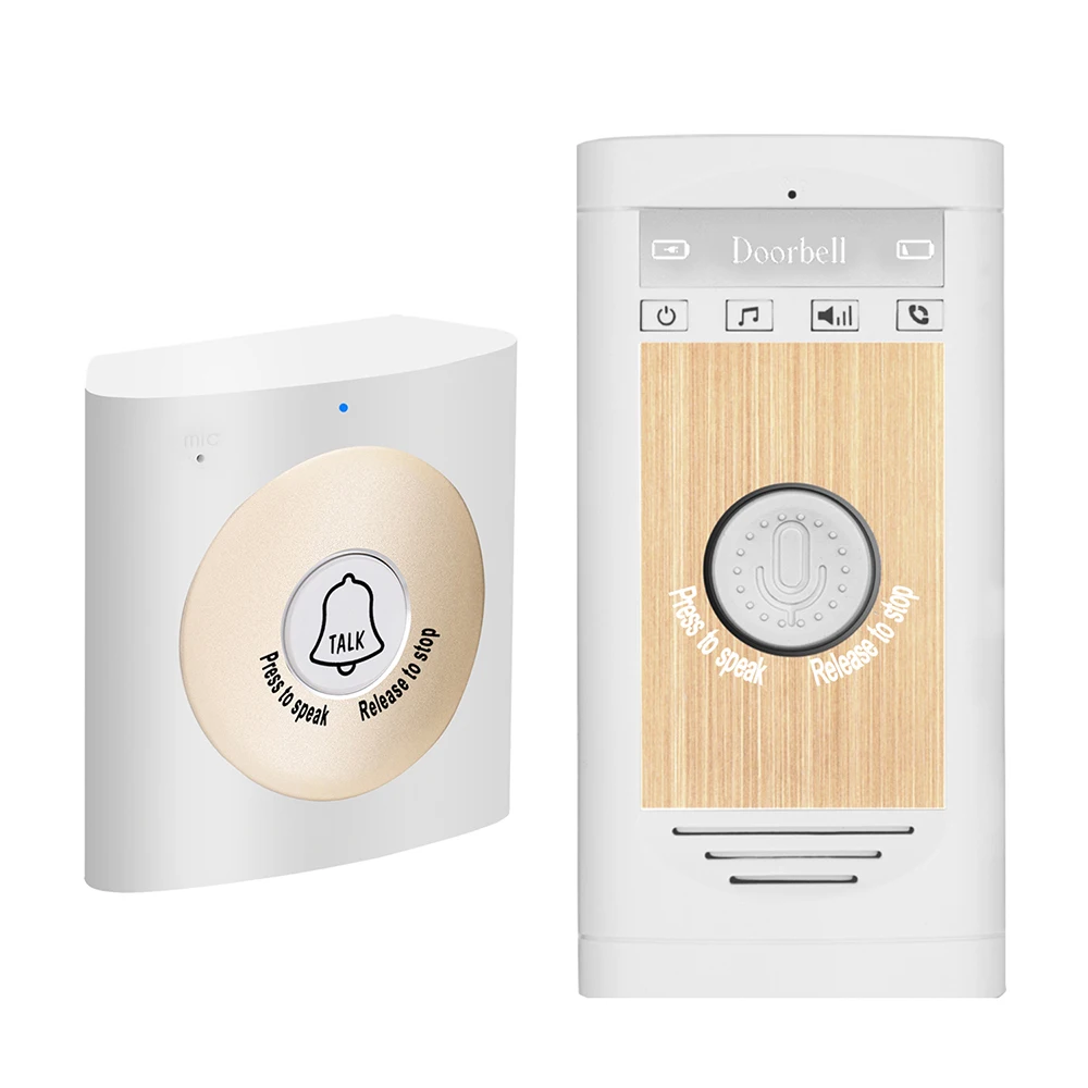 Timbre intercomunicador de voz inalámbrico, Unidad de Monitor de conversación de 2 vías, timbre de puerta de seguridad inteligente para el hogar