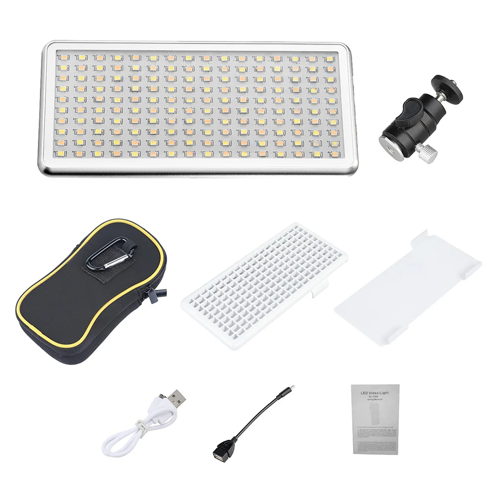 

NiceFoto SL-120A 3200K-6500K CRI 96+ LED Video Light Lamp Panel Photography Fill Light w/ Ballhead for Video Studio Wedding Live