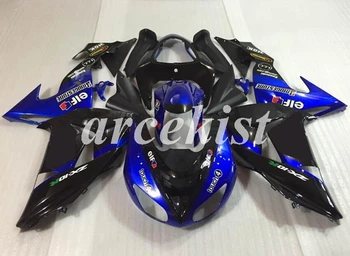 

4 Free Gifts New ABS Motorcycle Full Fairings Kit Fit For Kawasaki Ninja ZX-10R 2006 2007 06 07 10R bodywork set Black blue