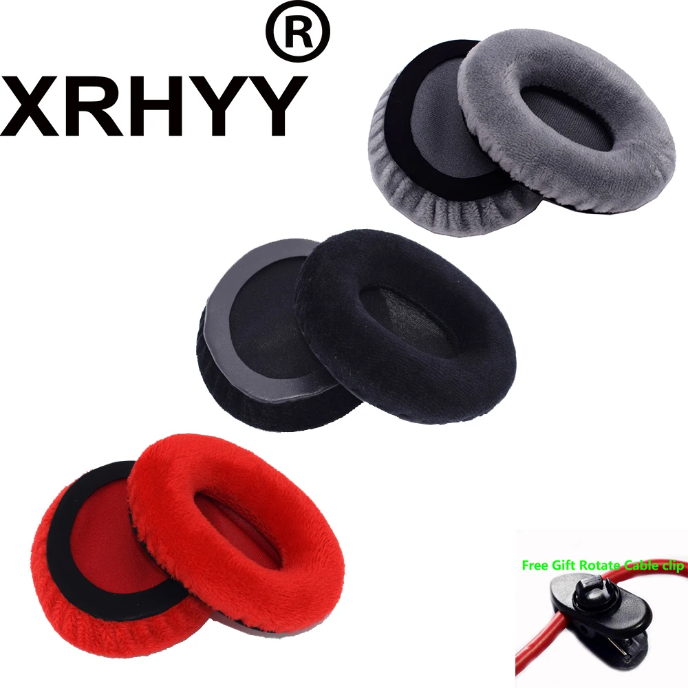 Xrhyy Auricolari Di Ricambio Cuscinetti Pad Cuscino Earpad Di Velluto Per Sennheiser Momentum On Ear Cuffie + Rotazione Libera Del Cavo Della Clip