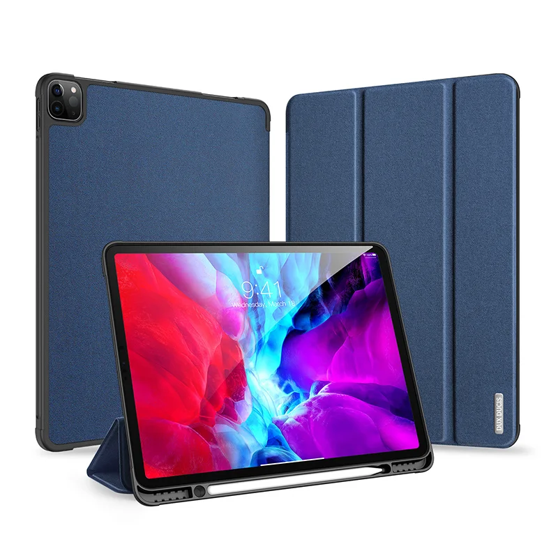 Для iPad Pro 11 дюймов 12 9 (2020) чехол тройного сложения умный откидной кожаный для