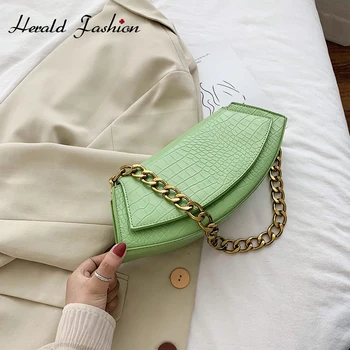 

Luxury Crocodile Pattern Crossbody Bags for Women 2020 Fashion New Messenger Bag PU Leather Handbags Shoulder Bag sac main femme