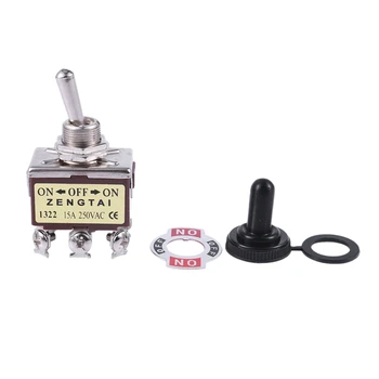 

AC 250V 15A 6 Pin DPDT On/Off/On 3 Position Mini Toggle Switch