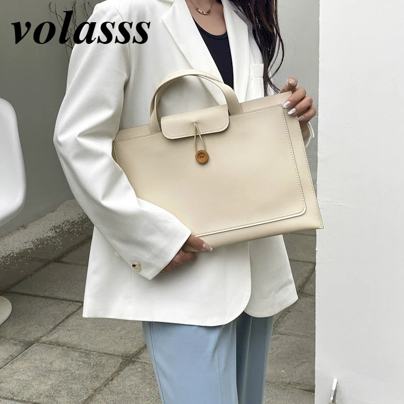 VOLASSS 2023 Fashion Women's Leather Briefcases Women Laptop Briefcase Work Office  Bag Ladies Bags For Woman Business Handbags - AliExpress