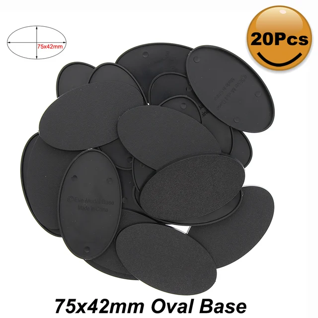MB875 20pcs/40pcs/80pcs Oval Bases 75X42mm Oval Base Plastic Bases For Miniature Wargames Table Games  5