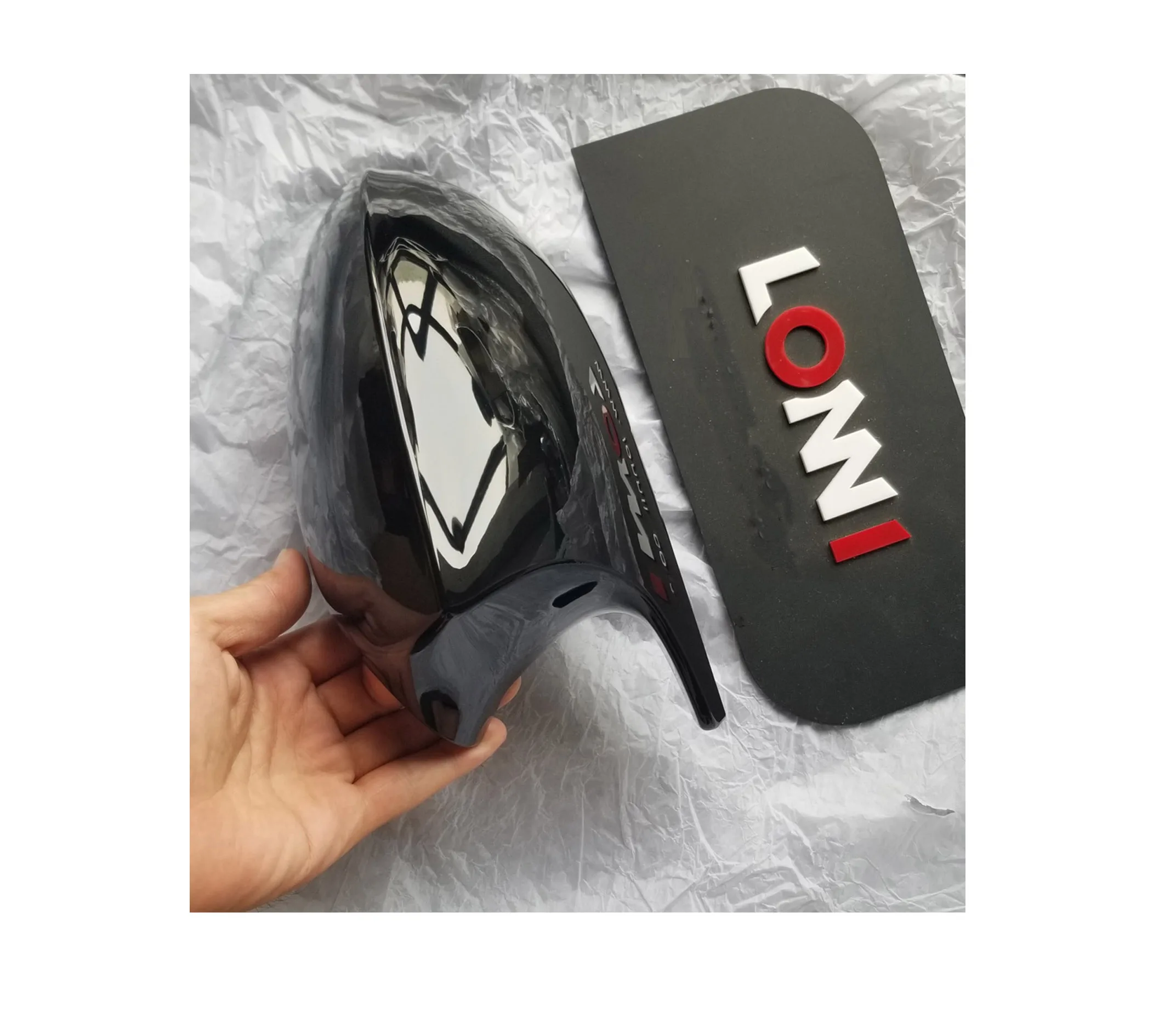For BMW E90 E92 E93 2005 -11 Replacement Gloss Black Rearview Horn Mirror Cover, not just a sticker