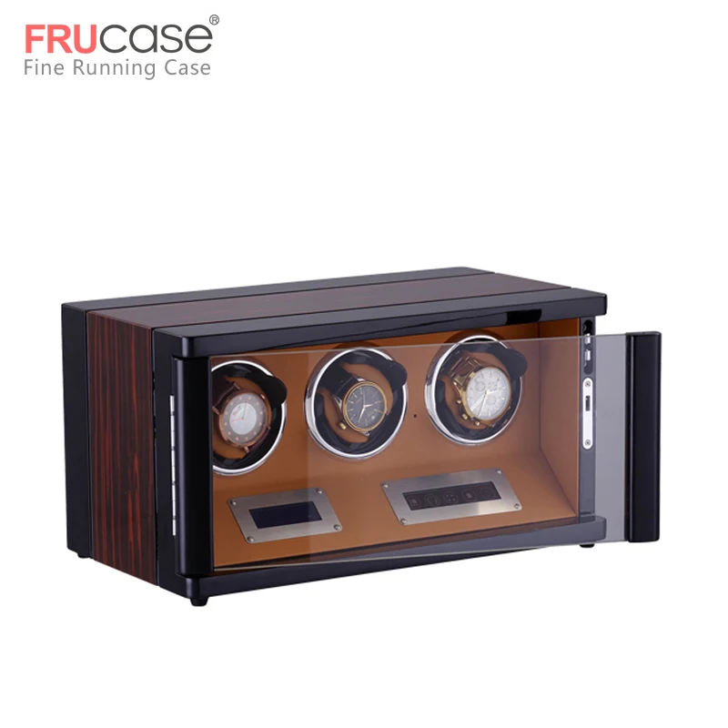 Чехол FRU Watch winder box 9 Автоматический чехол для дисплея часов с ЖК-сенсорным экраном/пультом дистанционного управления/светодиодный светильник для подарка на день рождения - Цвет: 3