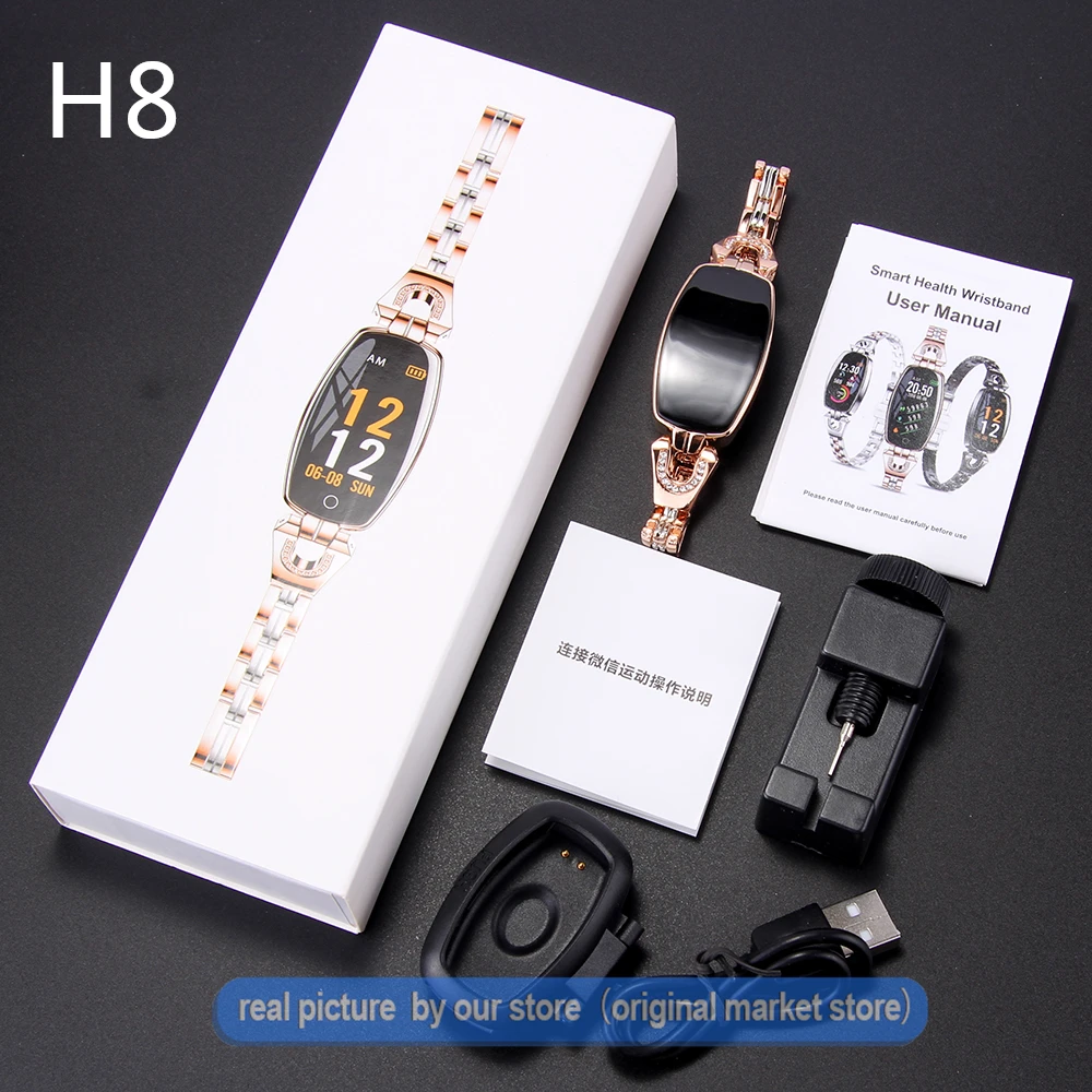 2021 H8 and H8 pro Women Smartwatch Heart Rate Monitor Blood Pressure Smart watch Band  Fitness Tracker lady bracelet Wristband