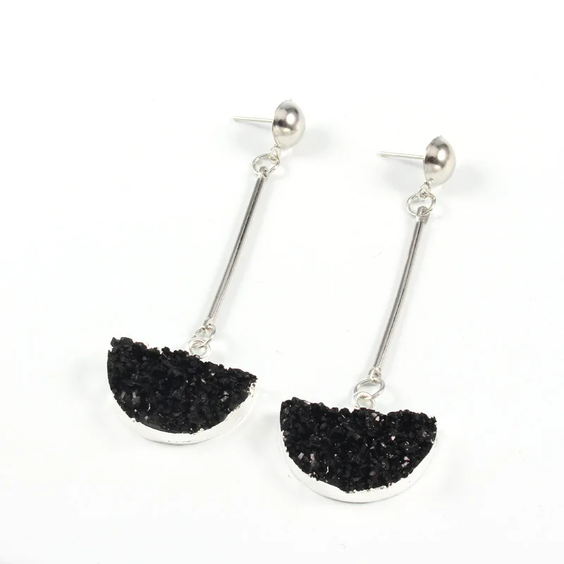 5druzy earrings jewelry Ohrringe bijoux earings earring earing pendientes brinco big earrings vintage jewelry wedding earrings geometric earrings long earrings gifts for women resin earrings korean earrings