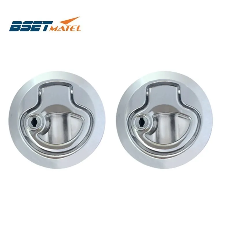 2 Pieces Zinc Alloy Chrome Finished Flush Latch Flush Pull Latches Slam