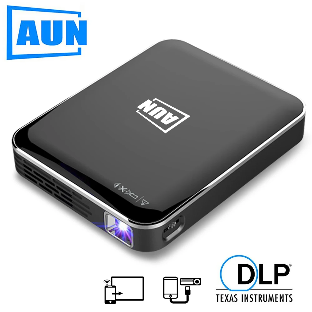Acheter AUN MINI projecteur X3, miroir d écran de téléphone Android IOS, système multimédia, projecteur Portable pour 1080P Home Cinema, projecteur 3D