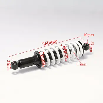 

850lbs 360mm 14" Rear Shock Absorber Motorcycle Suspension Spring For ATV Buggy Quad Dirt Pit Bike