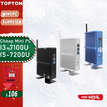 

Topton Mini PC Intel Core i5 7200U i3 7100U DDR4 Max 16GB Mini PC Linux Windows 10 Desktops and laptops Computer Barebone System