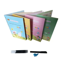 4 Books Reusable Copybook For Calligraphy Learn Children Handwriting Practice Books Baby montessori Toys Notebook for children