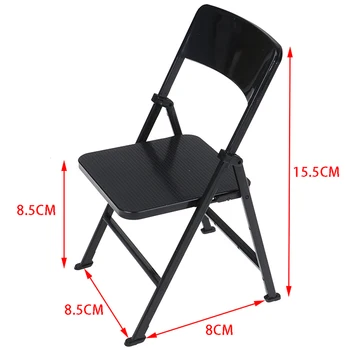 

1/6 Scale Dollhouse Miniature Furniture Toys Folding Chair for Dolls Action Figure Gold
