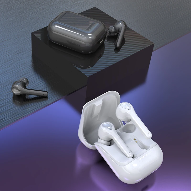 TWS Bluetooth наушники отпечатков пальцев Сенсорный Стерео Беспроводная гарнитура с микрофоном Handsfree наушники