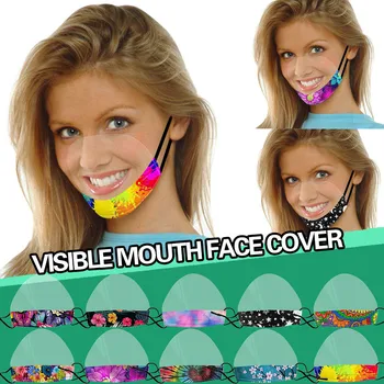 

Transparent Smile Face Mask With Clear Vinyl Visible Expression Lip Reading Mask Reusable Washable Mascarillas Breathable Маски