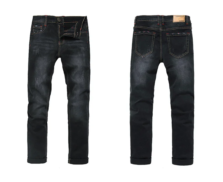 7718 BLACK USA SIZE Весенние Стрейчевые джинсы больших размеров 29-44 46 48 прямые мужские джинсы известного бренда - Цвет: 7718 BLACK USA SIZE