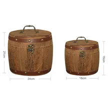 Мини деревянная бочка контейнер для хранения для чайных листьев мучной кофе в зернах MF