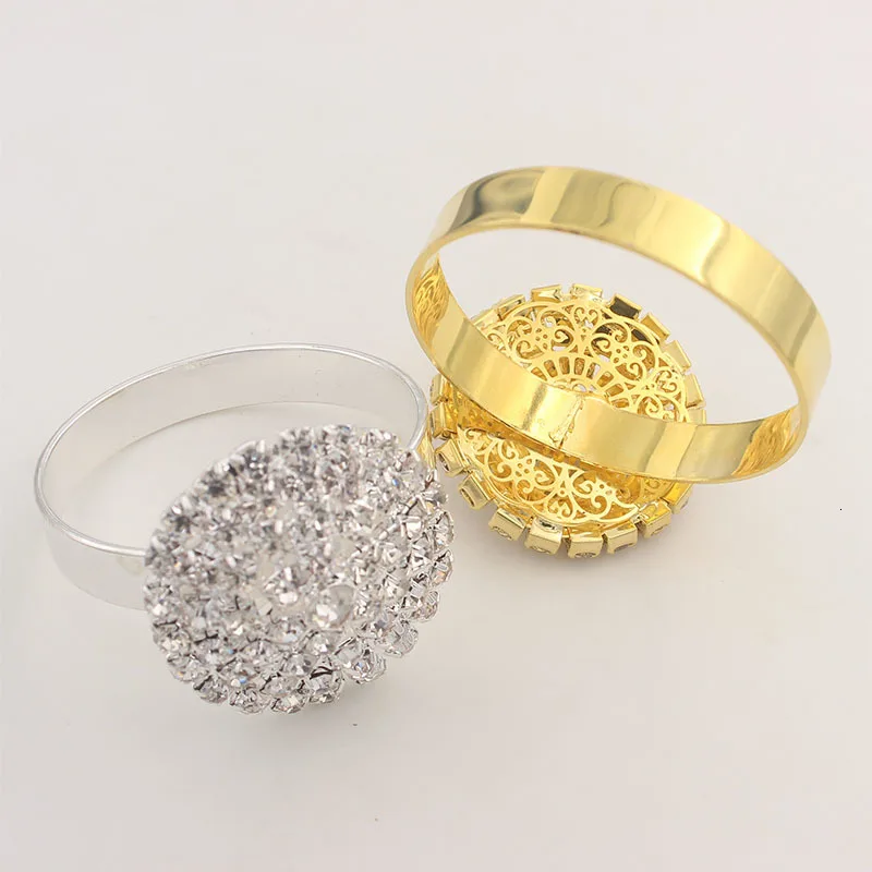 Хрустальное кольцо для салфетки для свадеб Servetringen Золото Серебро цветение настольная салфетка вечерние рождественские украшения для дома 1 шт