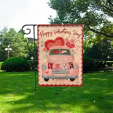 Домашний сад сердца 12,5x18 дюймов Декоративные Любовь День Святого Валентина Добро Пожаловать Сад Флаг Свадебная вечеринка подвесные украшения