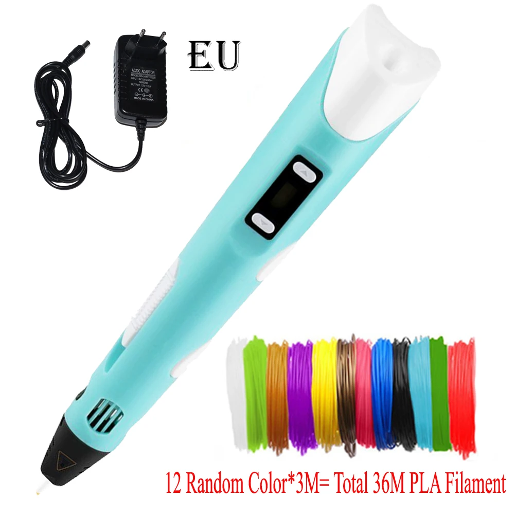 Dikale 3D Pen LED Screen DIY 3D Printing Pen PLA Filament Creative Toy Gift For Kids Adult Drawing Printer Drawing Stift