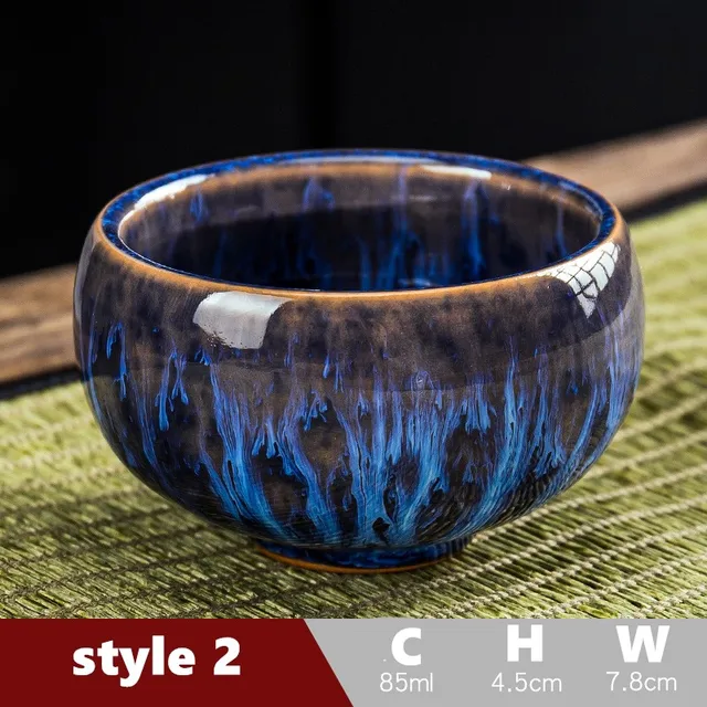 85ml Tea Set Teaware  Tea Set Cup Ceramic Chinese Style Tea Cup Set  Gongfu Tea Set  Colorful Glazed Tea Set style 2
