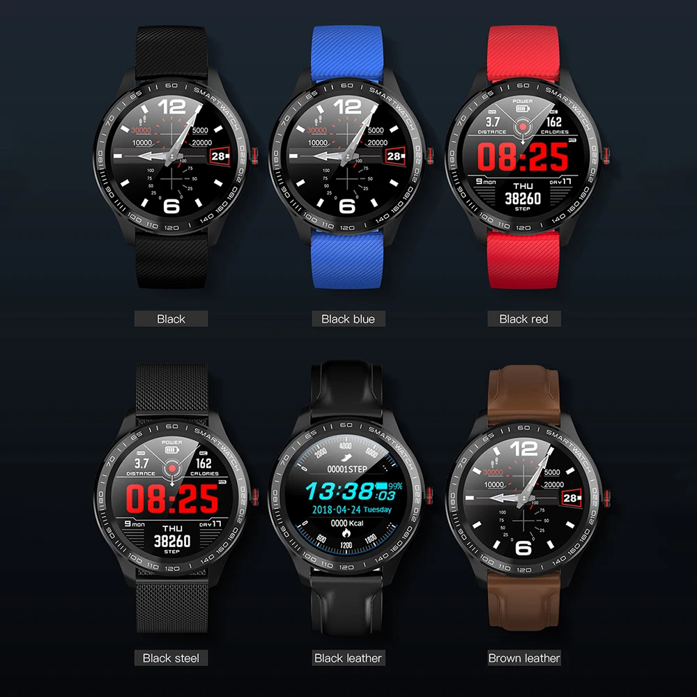 L9 Смарт-часы для мужчин ECG+ PPG пульсометр кровяное давление кислородный монитор водонепроницаемые спортивные умные часы Полный Круглый сенсорный экран