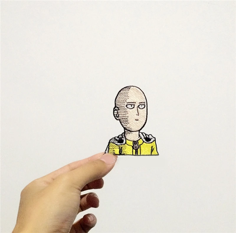 ONE PUNCH MAN Saitama Patch Embroidery Iron On Patches DIY Accessories Anime Cosplay Decor for Boy Girl 1pcs Hot