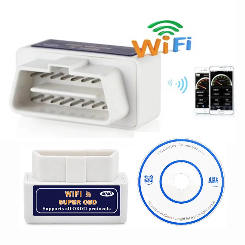 

Super ELM 327 WIFI V1.5 OBDII/OBD2 Auto Scanner Tool Support Android & IOS System ELM327 Wifi Support OBD II Protocols