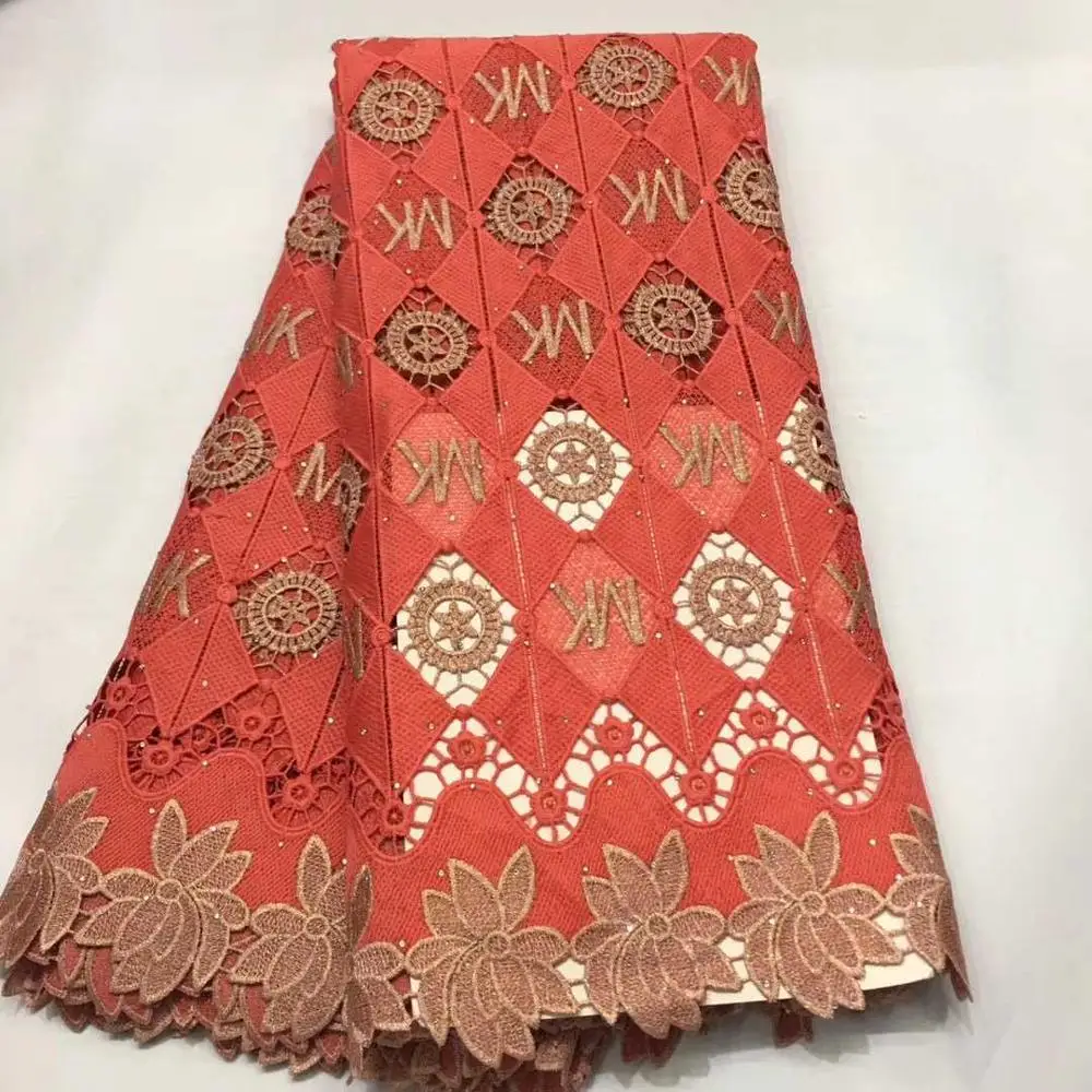 Upmarket дизайн африканская кружевная вышивка гипюр кружевная отделка африканская кружевная ткань с высоким качеством для нигерийских вечерние платья - Цвет: As Pictures 29