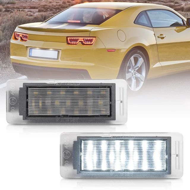 LED License Plate Lights Compatible W/2010-2013 Chevy Camaro Coupe