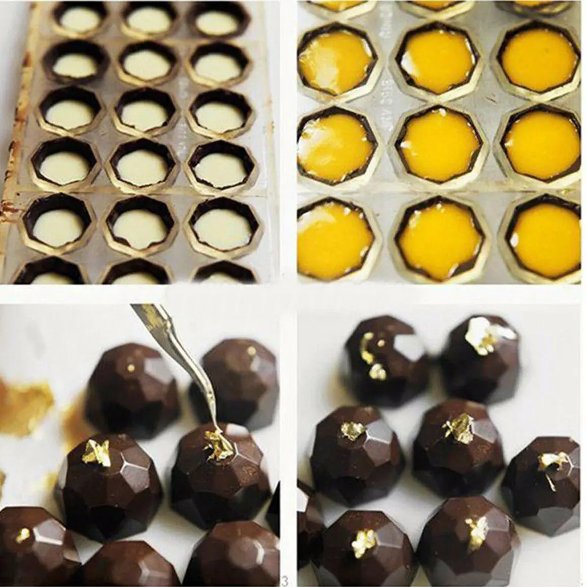 3D DIY Chocolate Moulds Chocolate Candy Bars Molds Tray Plastic For Flowers Baking Pastry Bakery Kitchen Tools