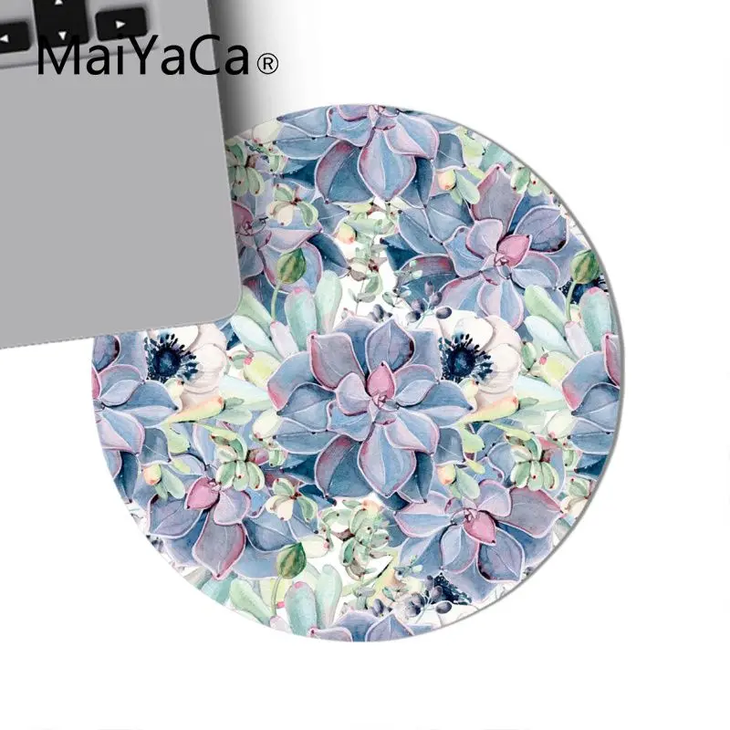 MaiYaCa Succulent Splendour компьютерный игровой Круглый Коврик Для Мыши Компьютерный Настольный коврик для игр