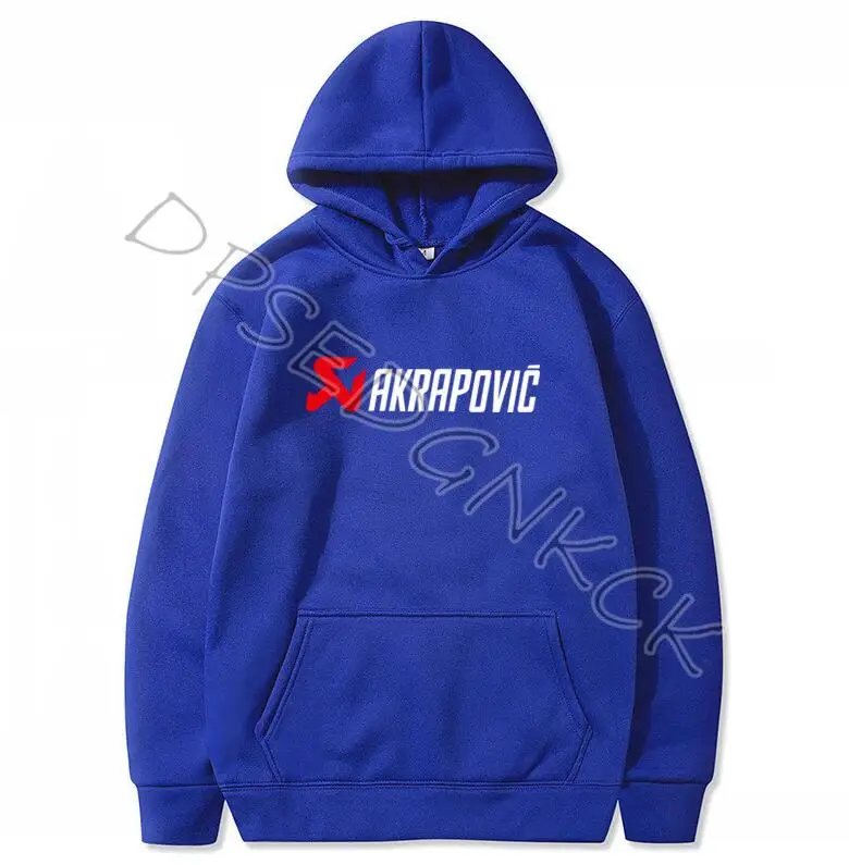 Синий CAMISETA AKRAPOVIC выхлопные мотоциклетные толстовки для мотокросса CAMICIA CHEMISE HEMD брендовая одежда для мужчин и wo Мужская Толстовка Топы AO-108 - Цвет: Синий