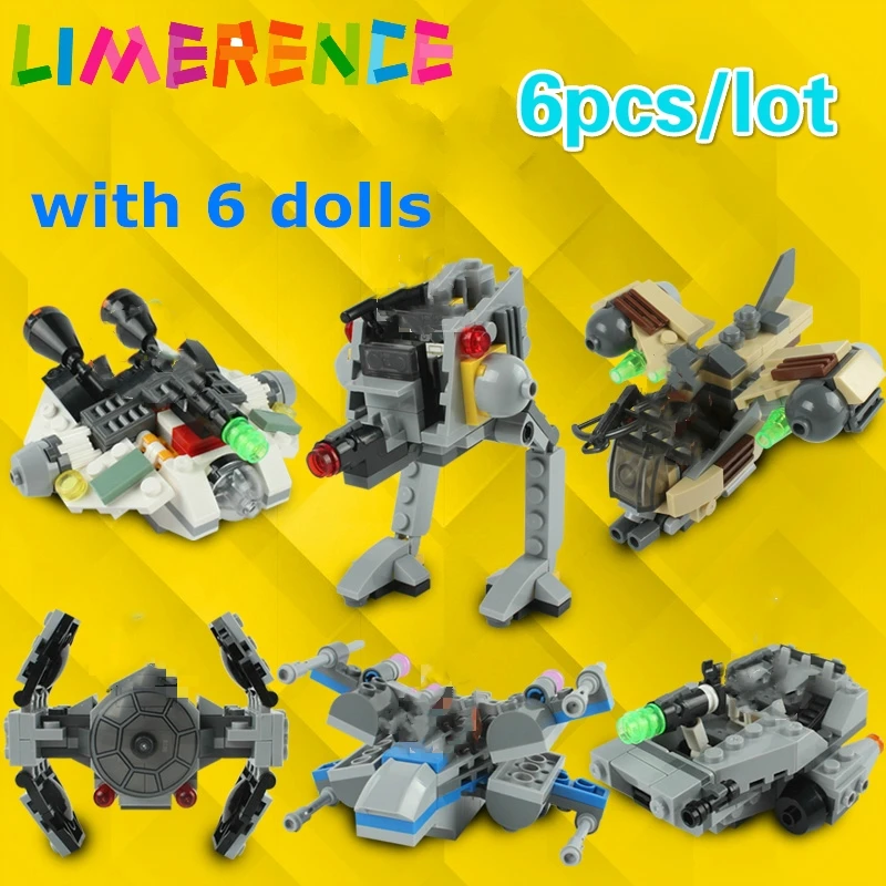 Детский конструктор Звездные войны 6 шт./лот|compatible lego|lego seriesbuilding blocks |