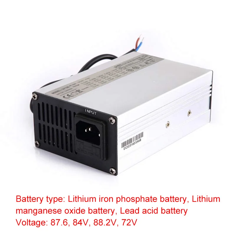 

ESHION Power Charger For Electric Vehicle For 87.6V 84V 88.2V 72V 2.5A Car Power Charger Max 240W Electronic Car Charger