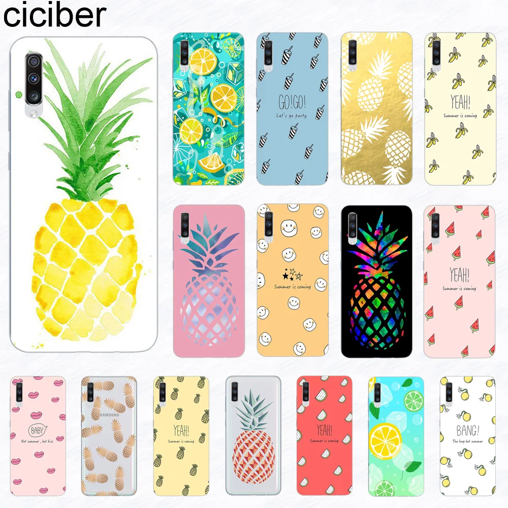 

ciciber Phone Case for Samsung Galaxy A50 A70 A80 A40 A30 A20 A60 A10 A20e Soft Silicone TPU Pineapple Watermelon Cover Fundas