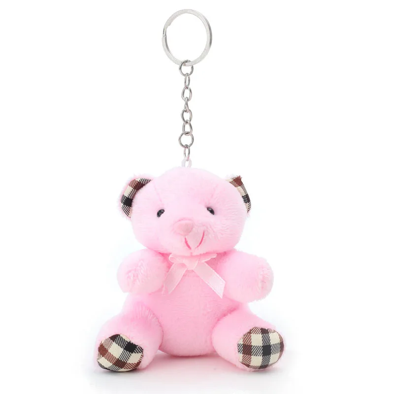 Pink 1 50pcs 50pcs-lot 10 см плюшевый медведь маленький кулон брелок высокое качество плюшевые игрушки мягкие животные Свадьба Дети девочка подарок - Цвет: Pink 1 50pcs