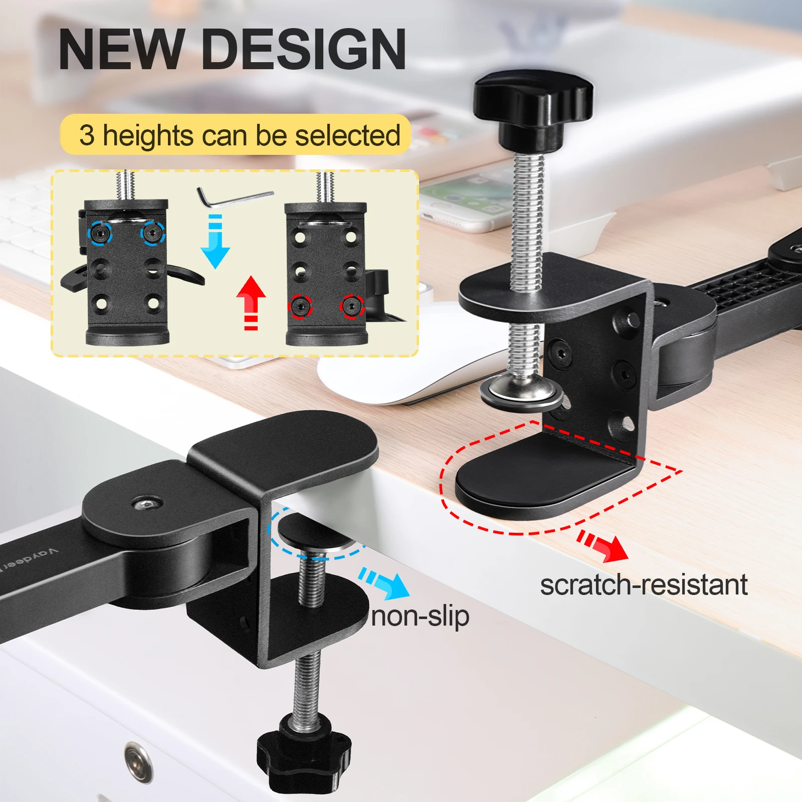 Apoio de Pulso Ergonômico Ajustável Apoio de Pulso Apoio para o Braço Suporte para Mouse 360 ° Rotativo Ombro Confortável - Imagem 2